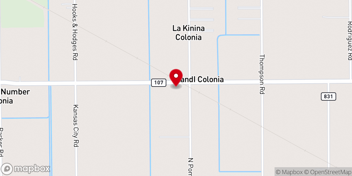 Map showing location of Templo El Buen Pastor