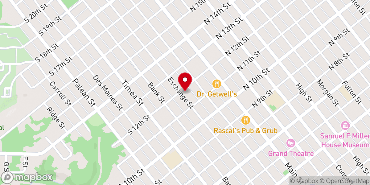 Map showing location of Emmanuel United Methodist Church