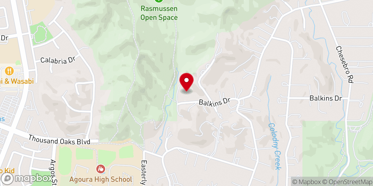 Map showing location of Whispering Oaks Chapel