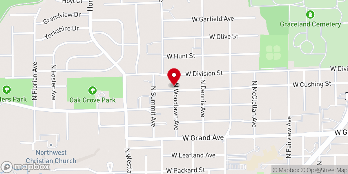 Map showing location of Gospel Chapel