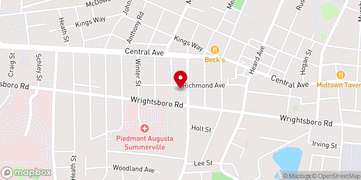 Map showing location of Break Free Augusta