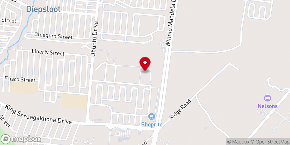 Map showing location of Diepsloot Methodist Church