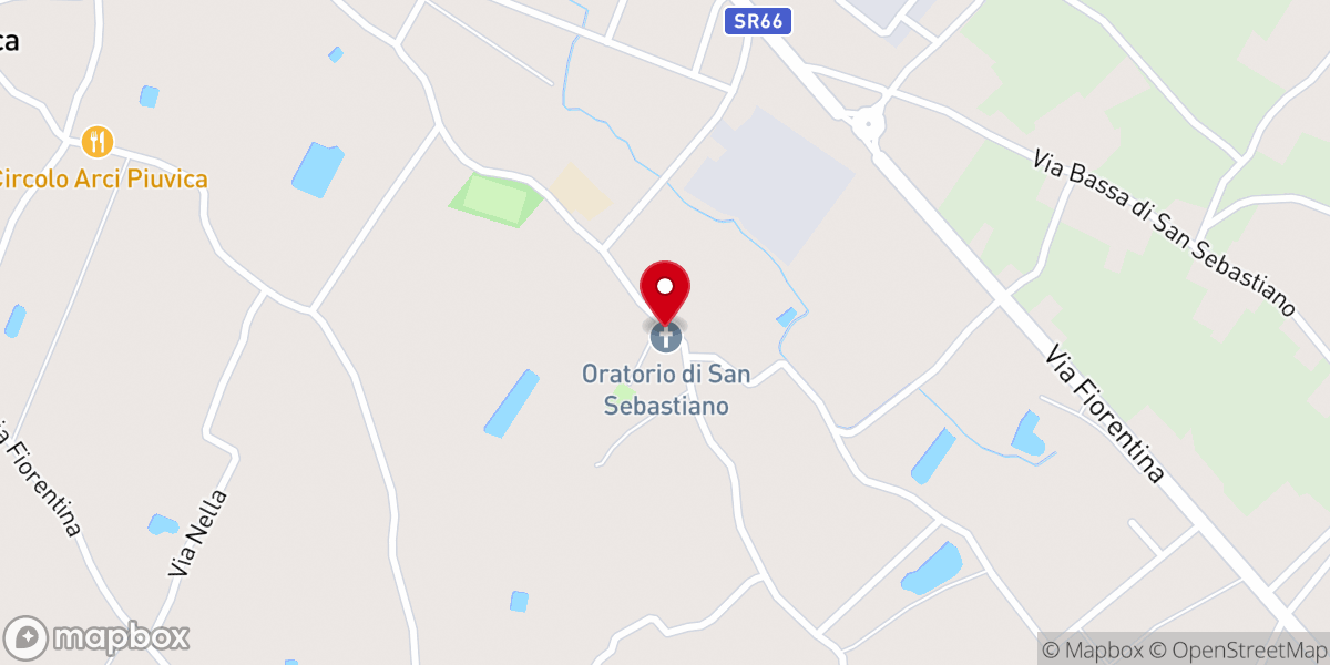 Map showing location of Chiesa di San Sebastiano