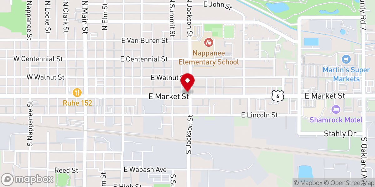 Map showing location of Presbyterian Church