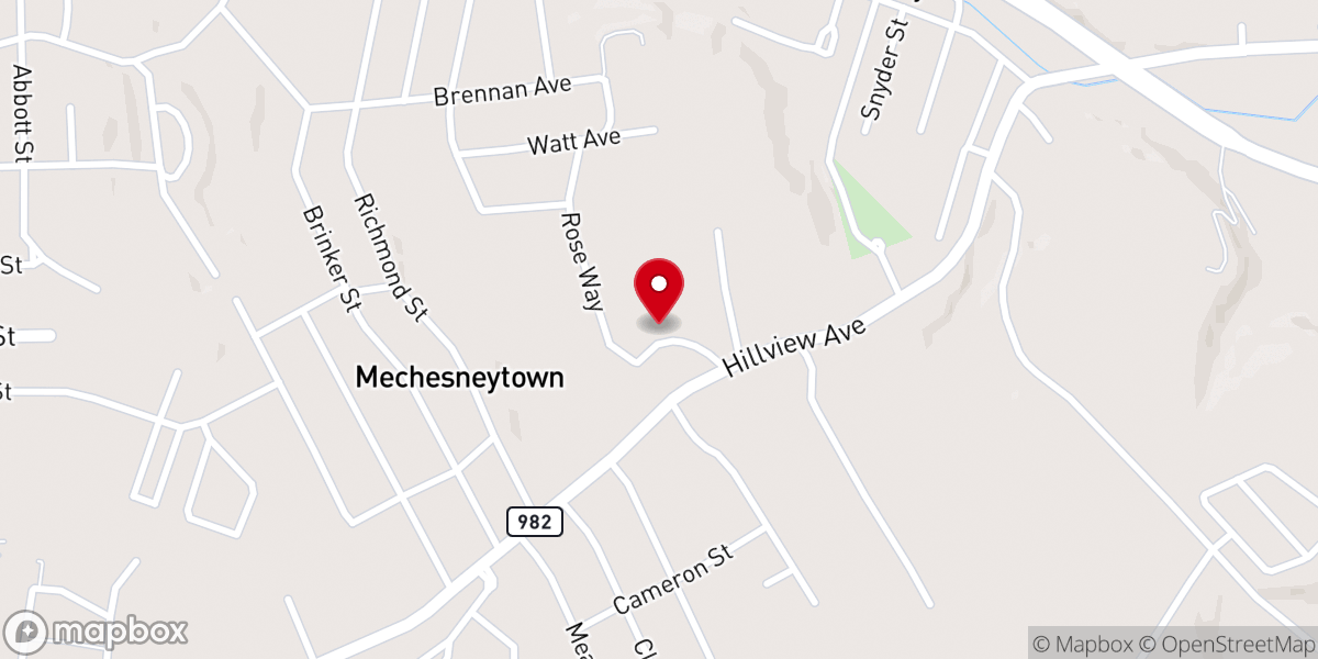 Map showing location of St Rose Church