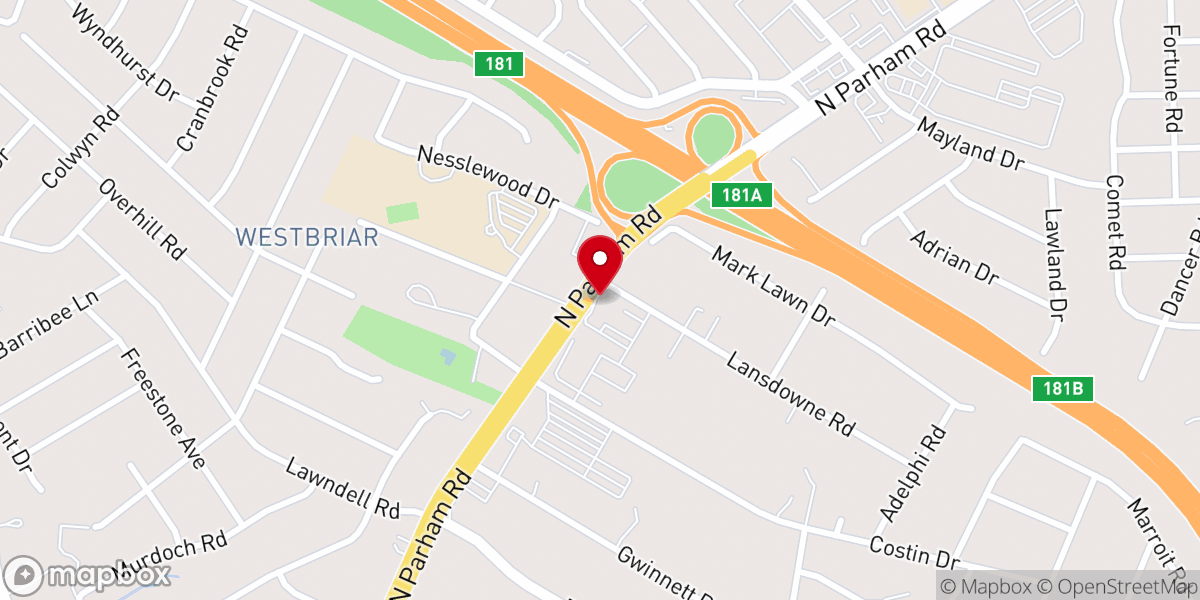 Map showing location of Trinity Lutheran Church