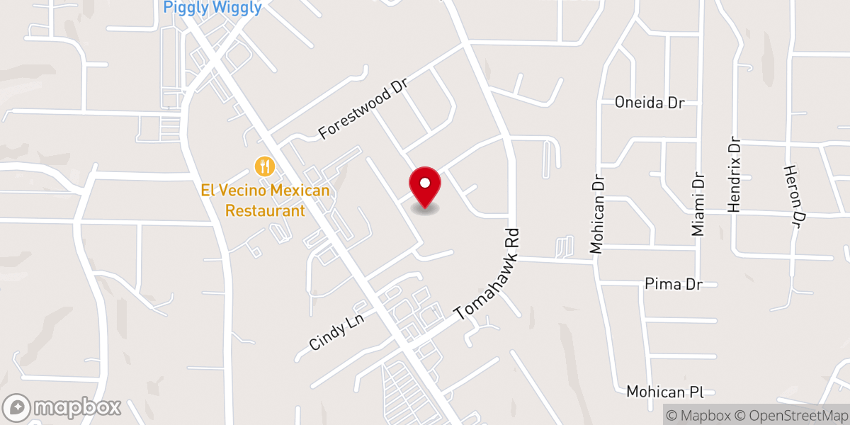 Map showing location of Glad Tidings Church of Christ