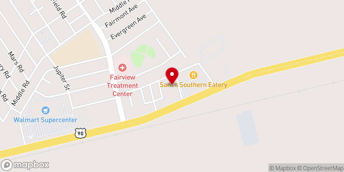 Map showing location of Bayouvista Community Fellowship