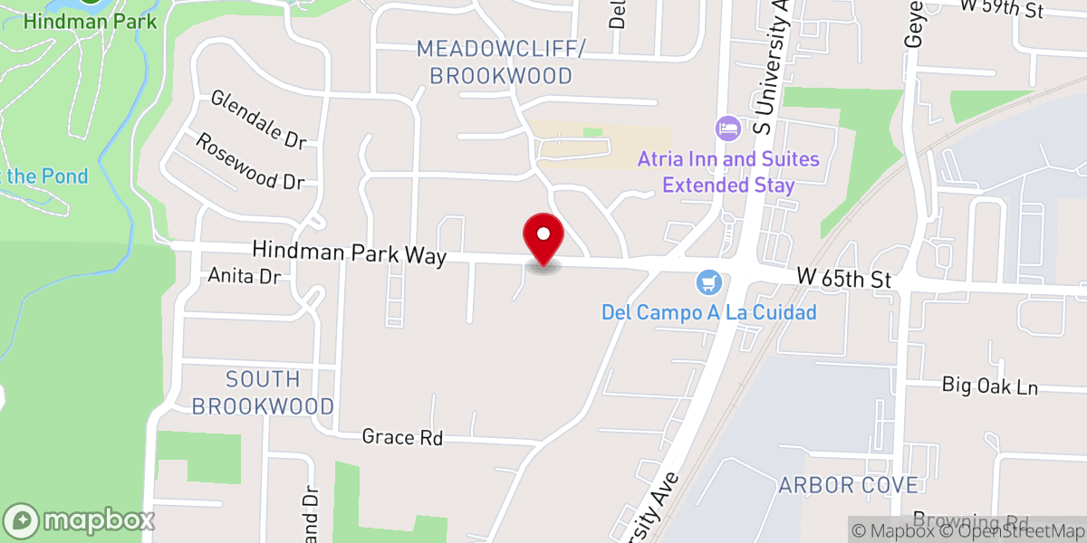 Map showing location of Sixtyfifth Street Baptist Church