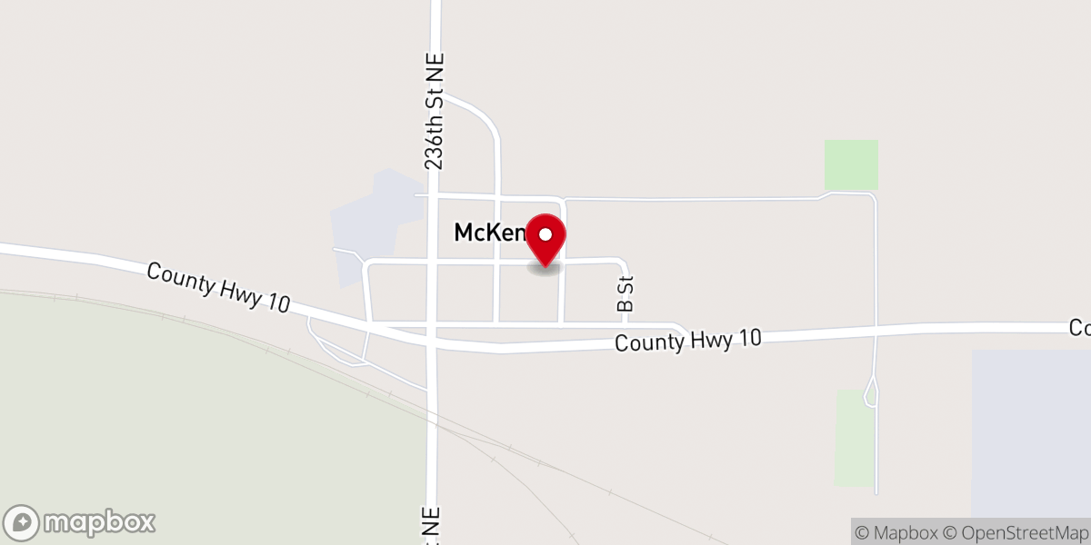 Map showing location of McKenzie Community Church