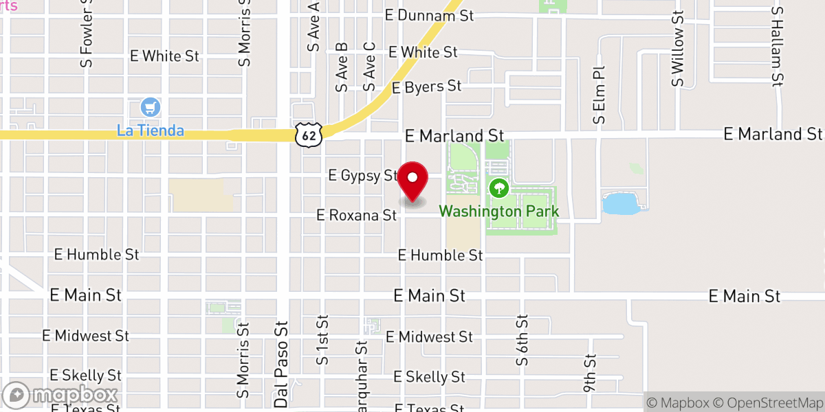 Map showing location of El Bethel Church of God-Christ