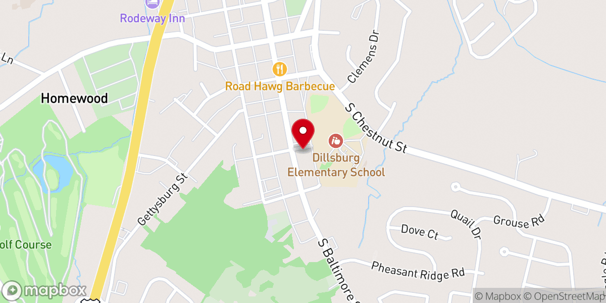 Map showing location of St Paul's Evangelical Lutheran Church
