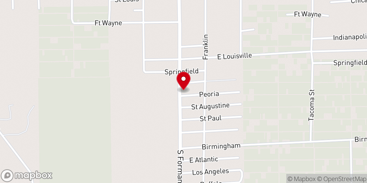 Map showing location of First Baptist Church of Idlewild