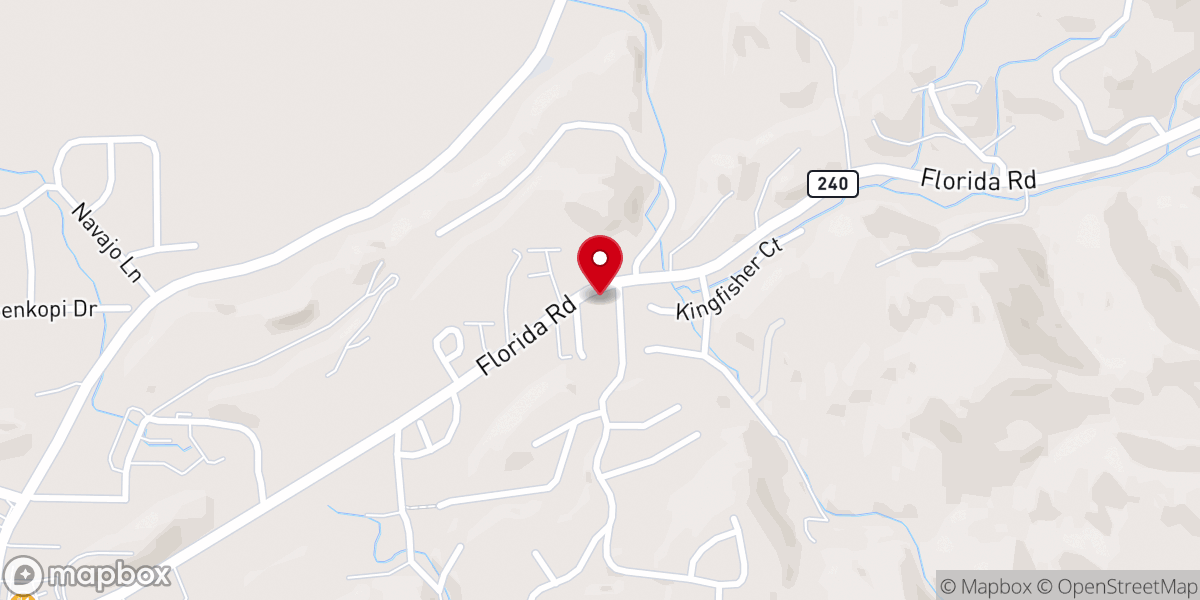 Map showing location of Mountainview Pentecostal Church