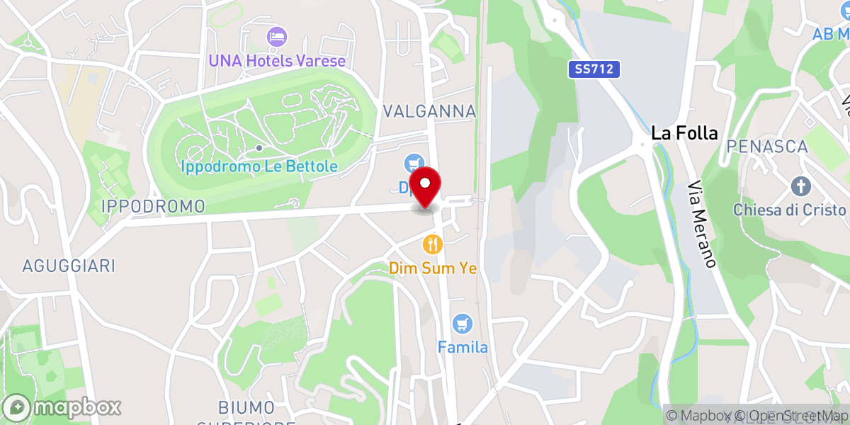 Map showing location of Chiesa della Madonna di Caravaggio