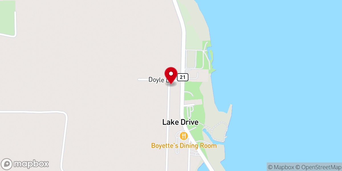 Map showing location of Lakeview Baptist Church on Reelfoot Lake