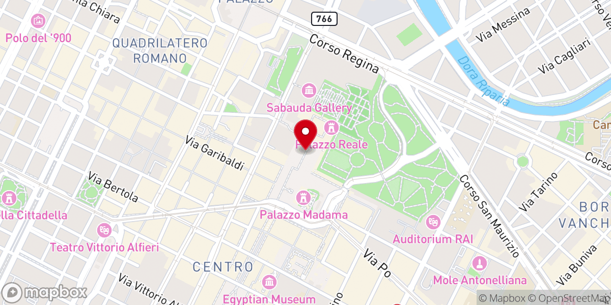 Map showing location of Piazzetta Reale