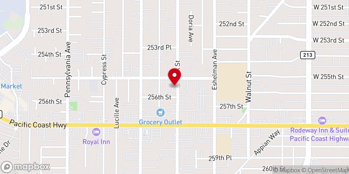 Map showing location of Calvary Assembly of God - Lomita