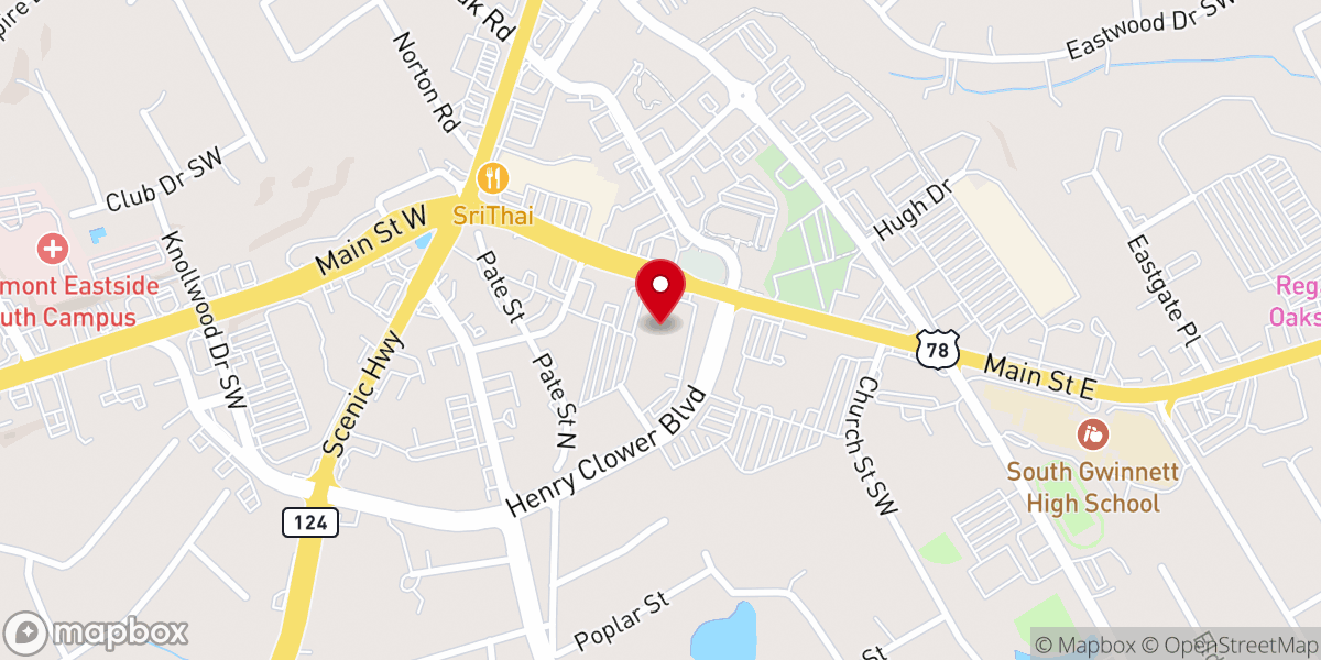 Map showing location of Snellville Community Church