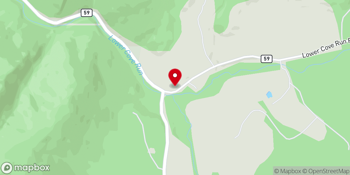 Map showing location of Mt View Baptist Church