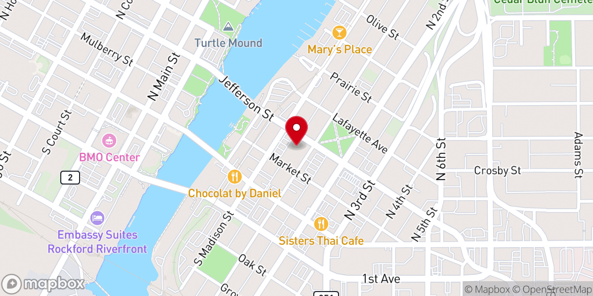 Map showing location of Trinity Lutheran Church
