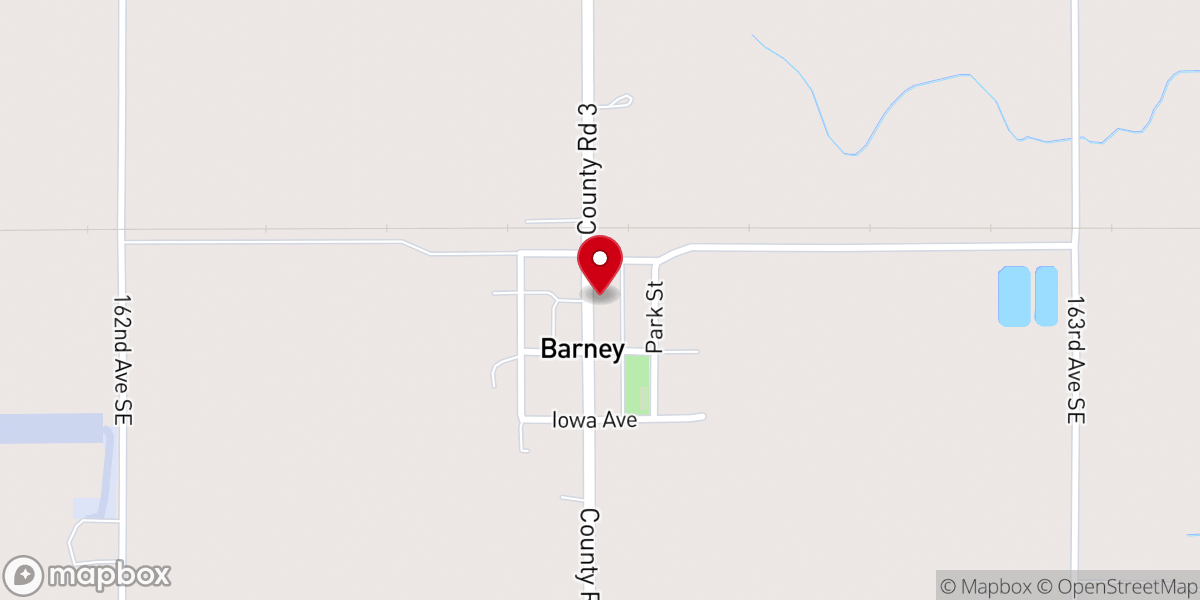 Map showing location of Barney Pub & Eatery