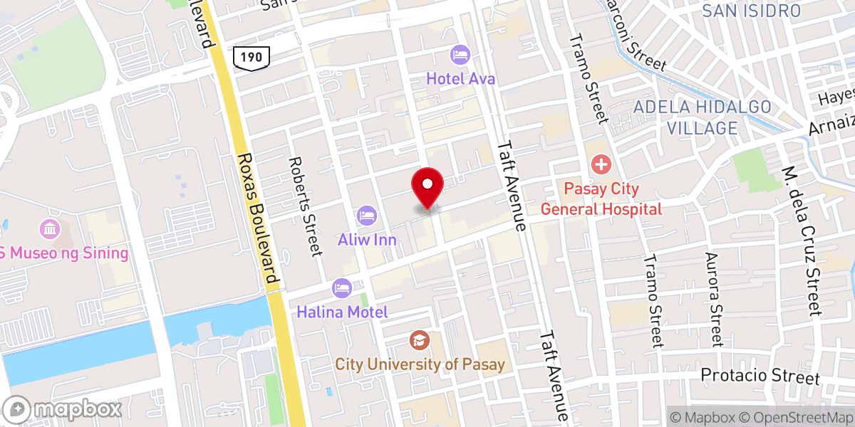 Map showing location of Church in Pasay