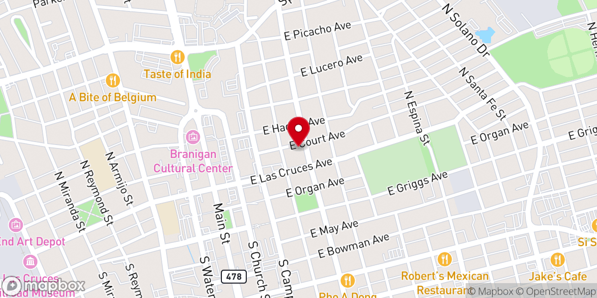Map showing location of Iglesia De Dios