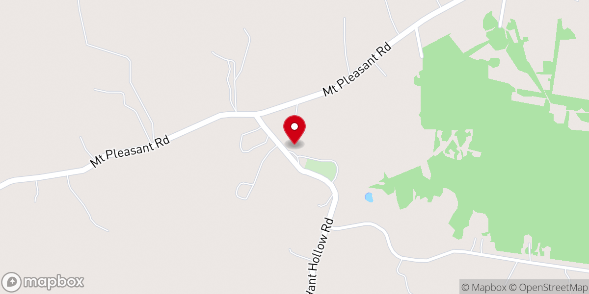 Map showing location of Mount Pleasant Baptist Church