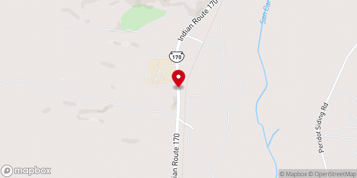 Map showing location of Peridot - Our Savior's Lutheran School