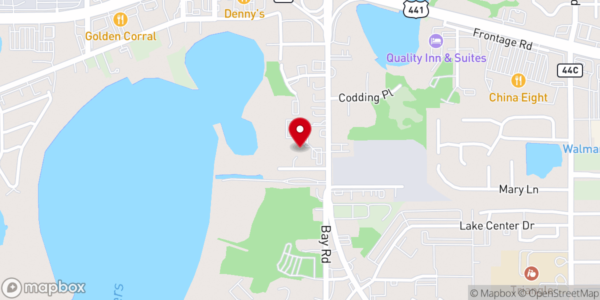 Map showing location of The Cross Church of Mt Dora