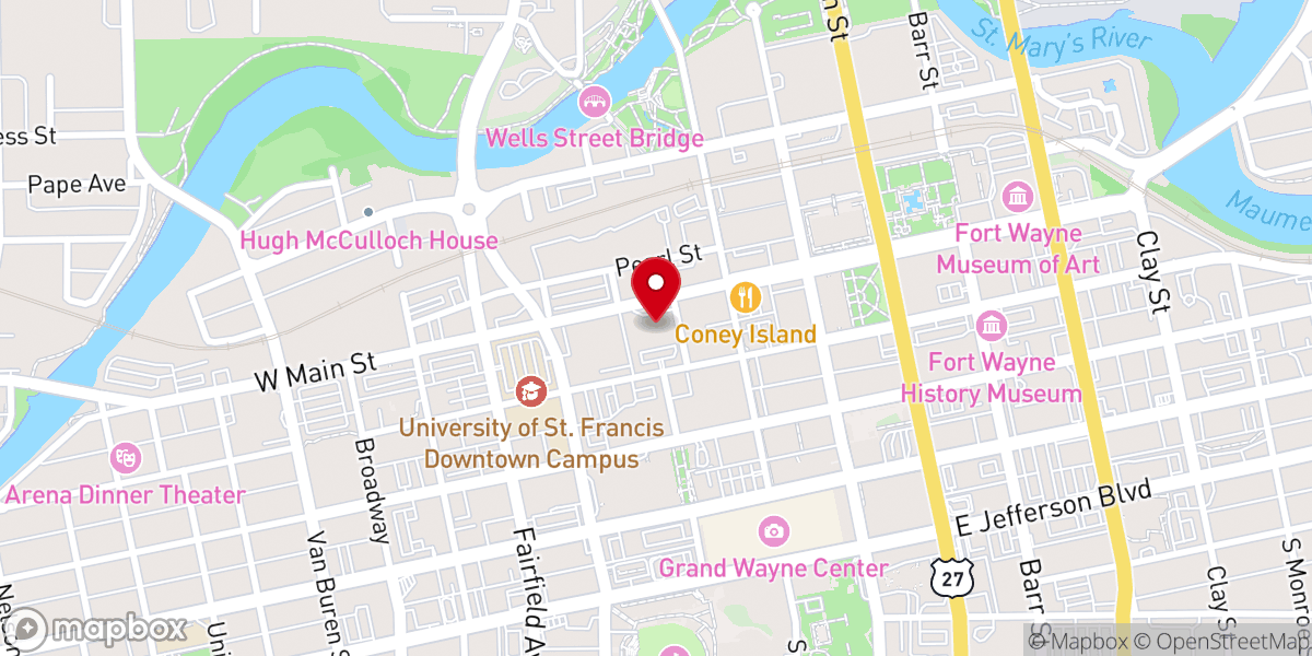 Map showing location of Calvary Christian Fellowship Fort Wayne Inc