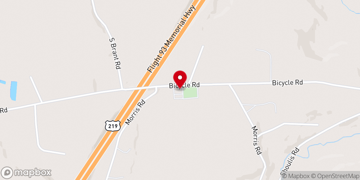 Map showing location of Beulah United Methodist Church