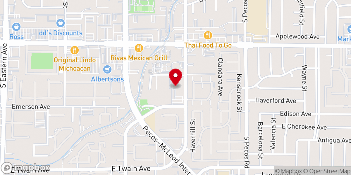 Map showing location of Palabra Viva Las Vegas Asambleas de Dios
