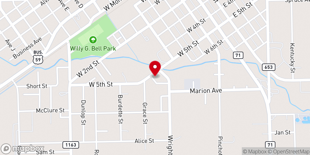 Map showing location of Agape Reign Ministries Inc