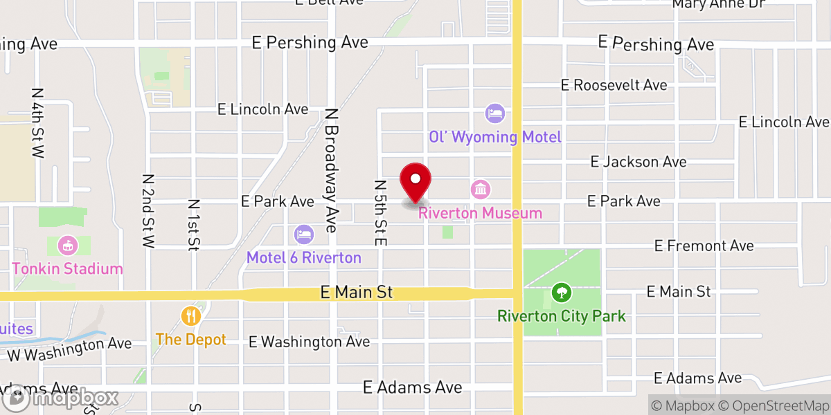 Map showing location of St. James' Episcopal Church