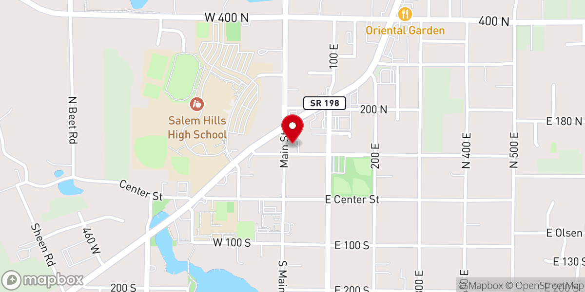 Map showing location of Chad Parrish, PA-C