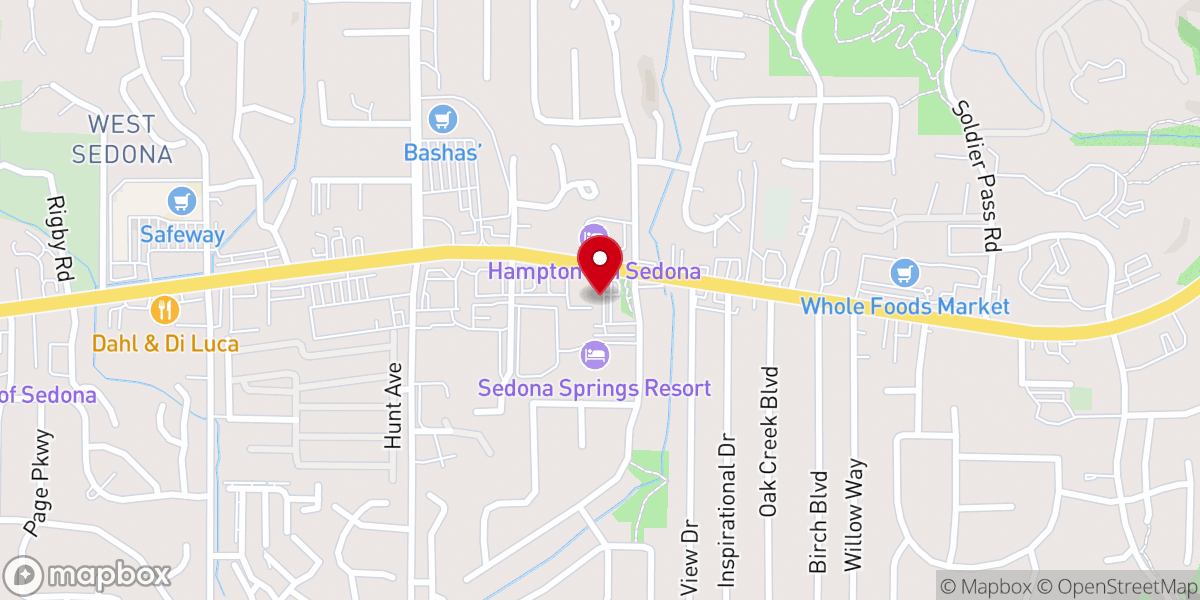 Map showing location of University of Sedona
