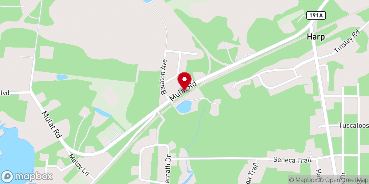 Map showing location of Edwards Church