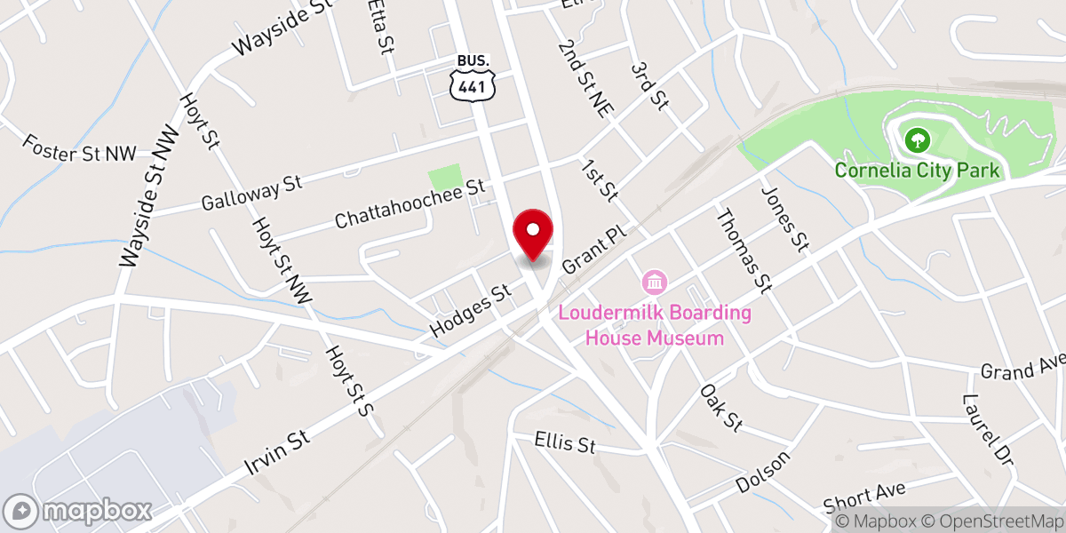 Map showing location of Food Factory On Main
