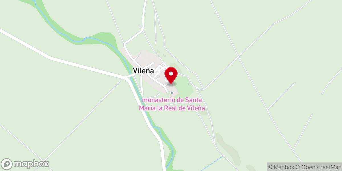Map showing location of Monasterio de Santa María la Real de Vileña