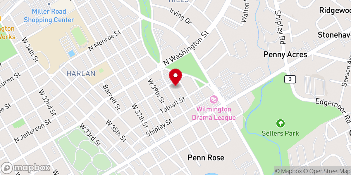 Map showing location of New Community Church