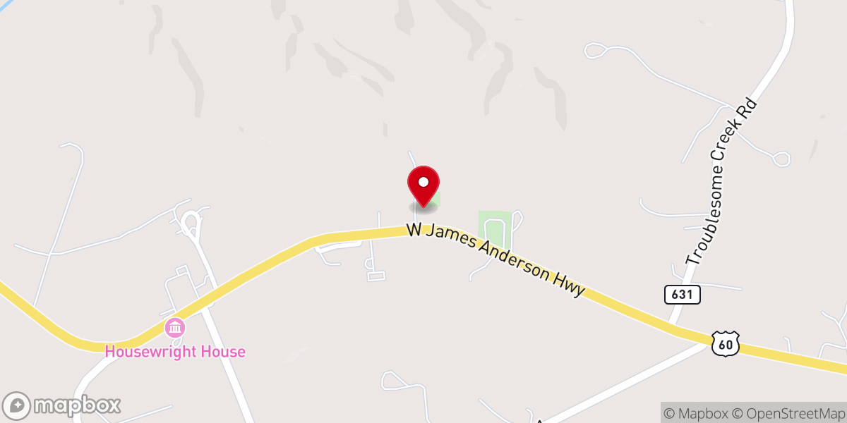 Map showing location of Trinity Church