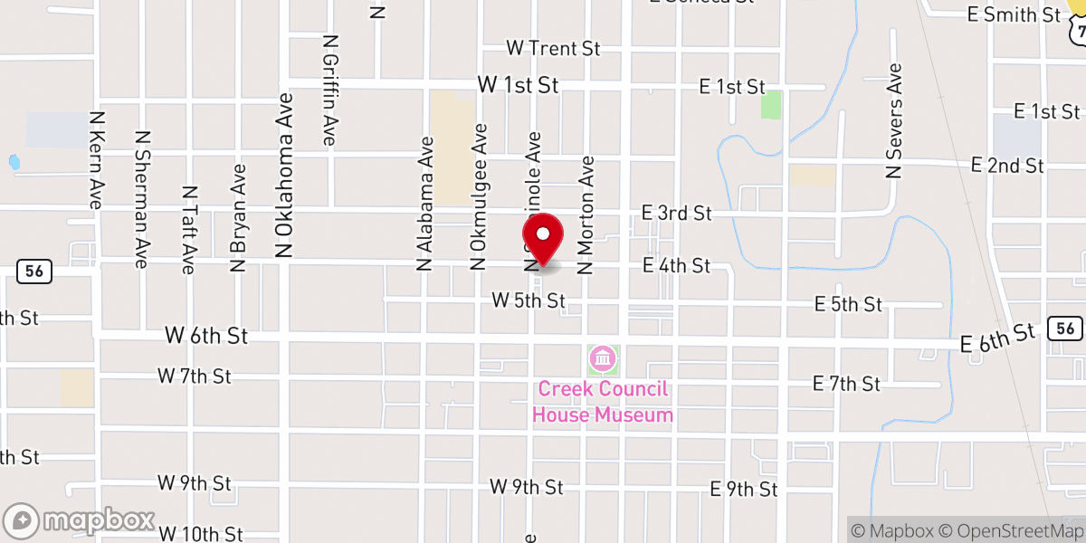 Map showing location of Episcopal Church-The Redeemer