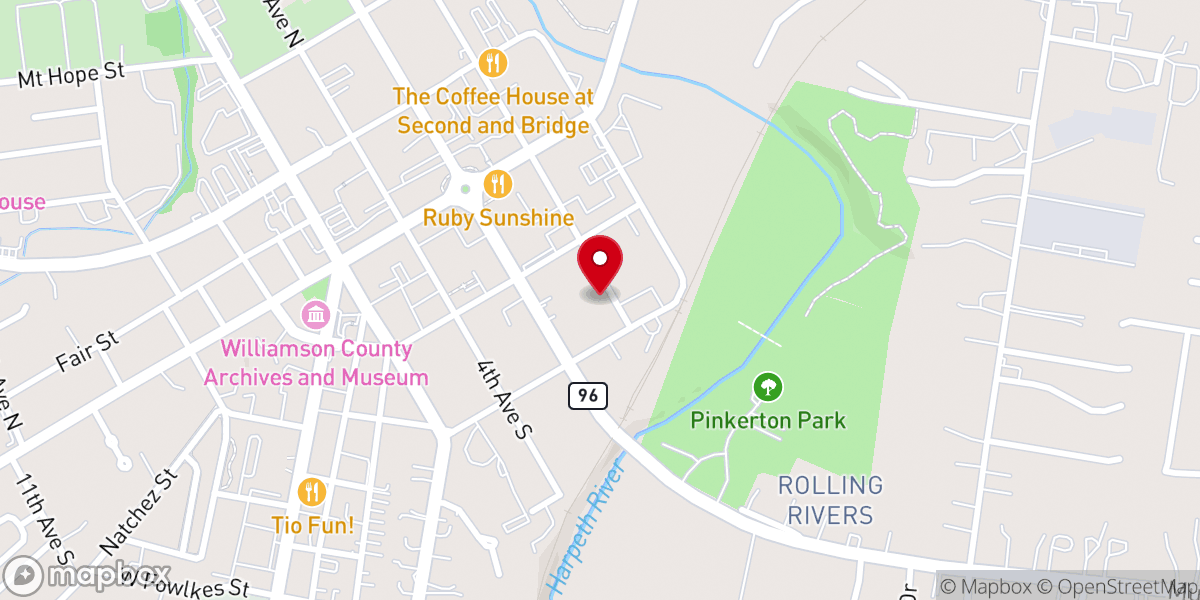 Map showing location of 5 Stones Church