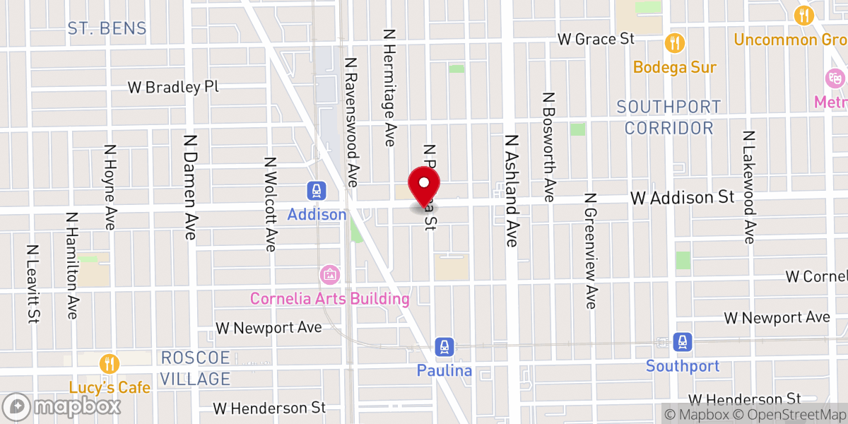 Map showing location of St Andrew Roman Catholic Church