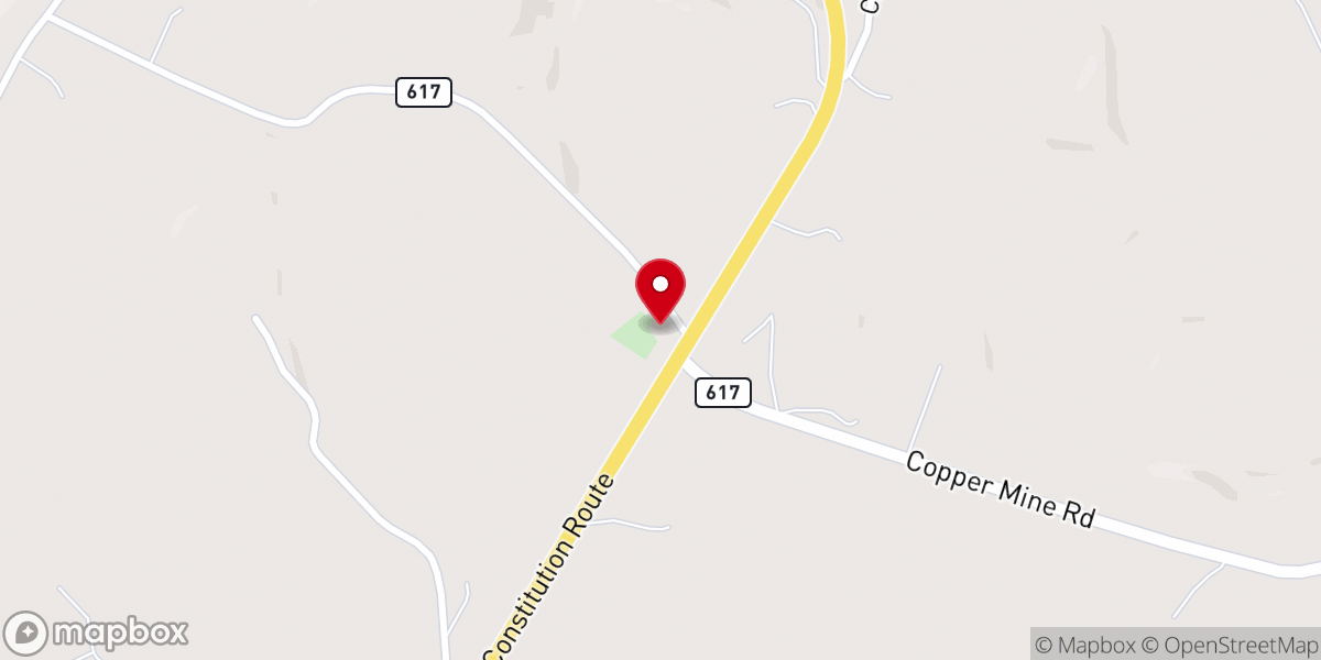 Map showing location of Morning Valley Baptist Church