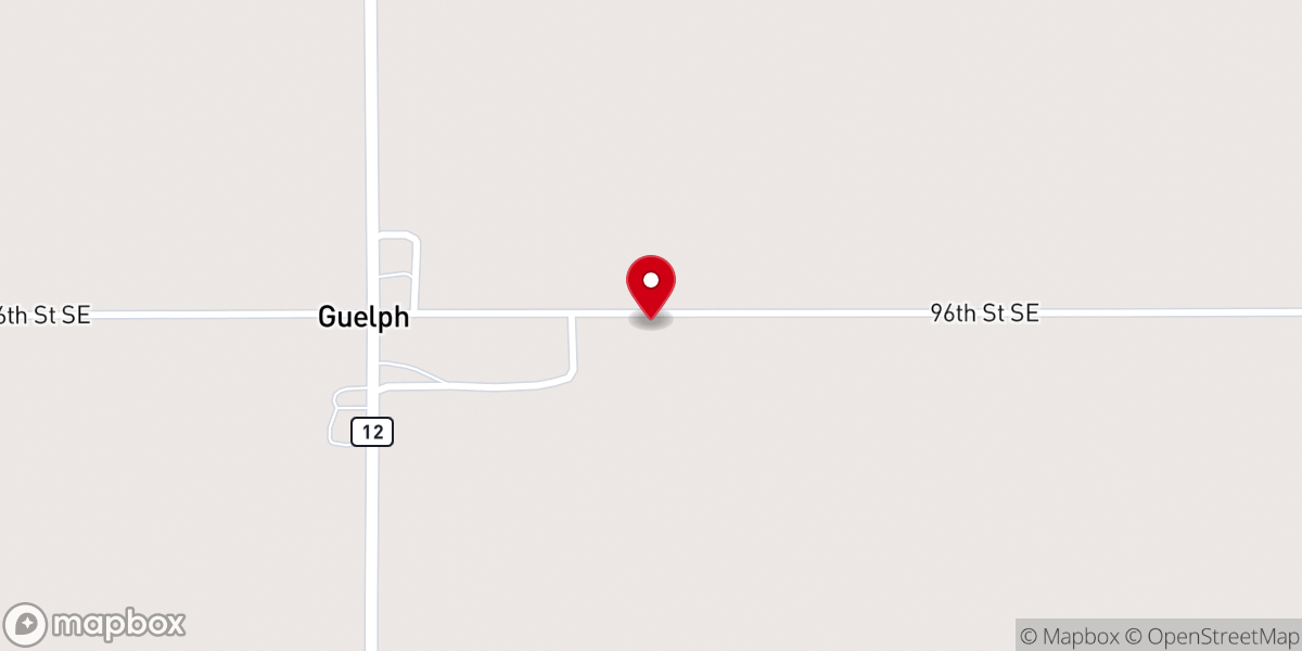 Map showing location of Guelph Community Church