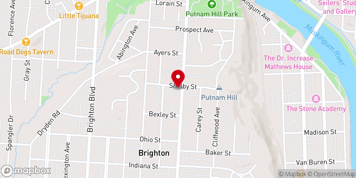 Map showing location of Grace Wesleyan Church