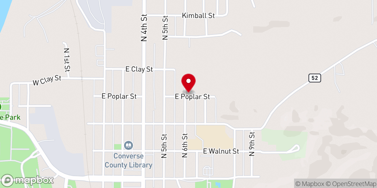 Map showing location of Douglas Congregational United Church of Christ